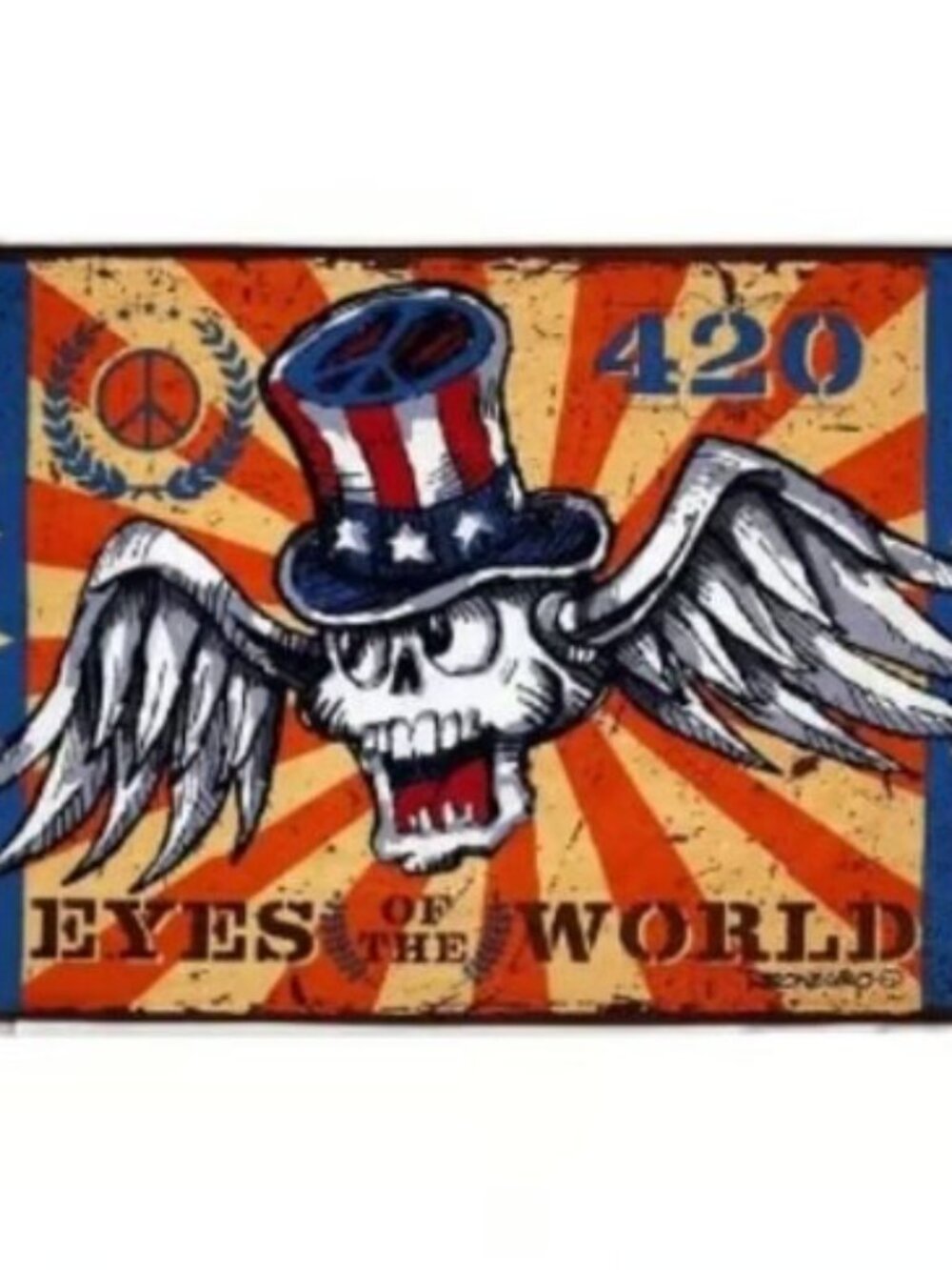 Eyes Of The World Tapestry by Tony Reonegro ~ w/Corner Loops ~ 30" x 45" ~ New!